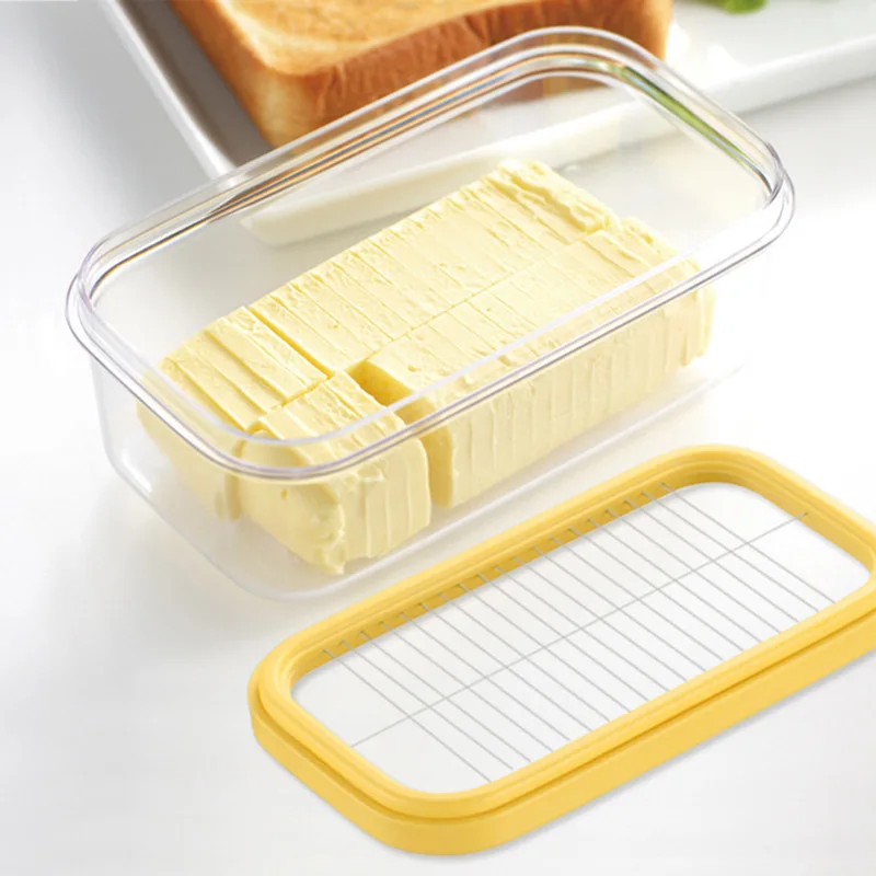 

Cheese Cutting Fresh Box Multifunction Fresh-keeping Seal Rectangular Durable Organizer Kitchen Baking Cutlery Storage Container