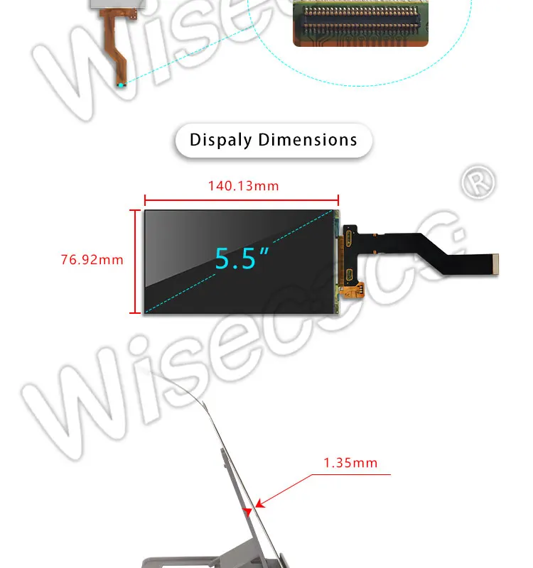 Wisecoco 6 дюймов 2 к TFT ЖК-экран LS060R1SX02 дисплей 1440x2560 с HDMI MIPI плата для vr видео DIY проектор 3d Принтер Панель