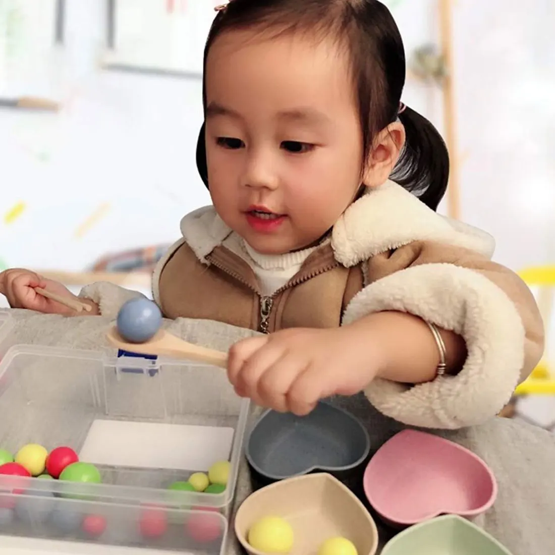 Дети раннего DIY обучающие игрушки зажим Бисер для игр обучающая игрушка для детей игрушка montessori для детей