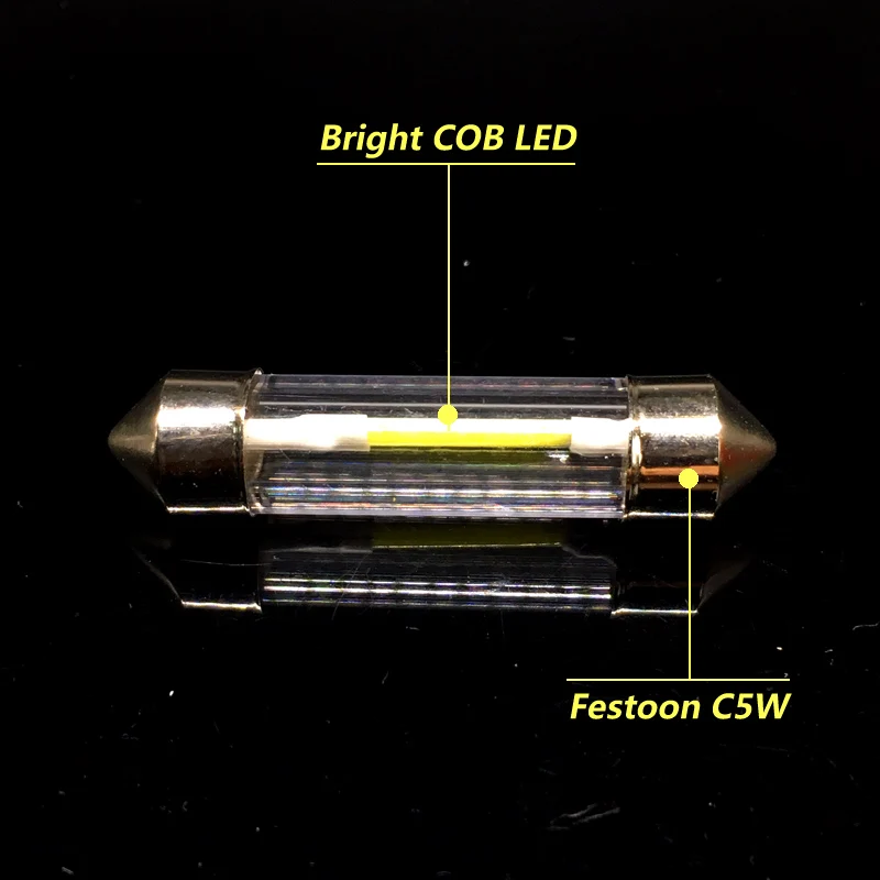 1 шт. SV8.5 C5W C10W светодиодный белый гирлянда светодиодный Автомобильный свет COB Подсветка салона Чтение 31 36-39-41 мм автоматическая лампочка 12V