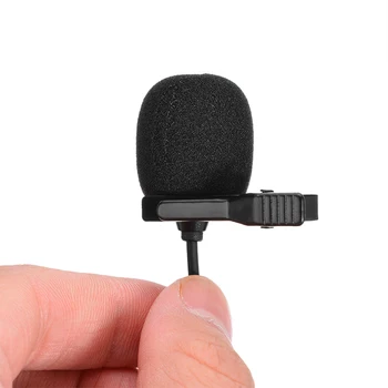 

3.5mm Dual Head Mini Jack Clip-on Lapel Microphone Lavalier Handsfree Wired Microphones Tie Clip On for Speech Phone