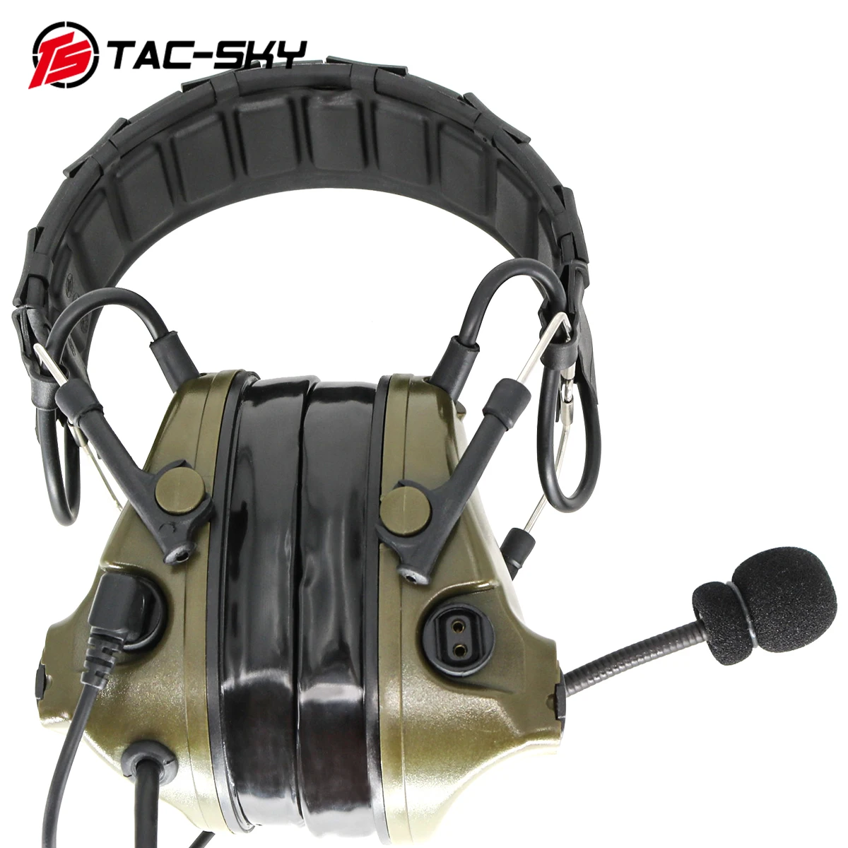 TAC-SKY COMTAC New Detachable Headband Silicone Earmuffs Military Noise Reduction Tactical Headphones COMTAC III work wear boots