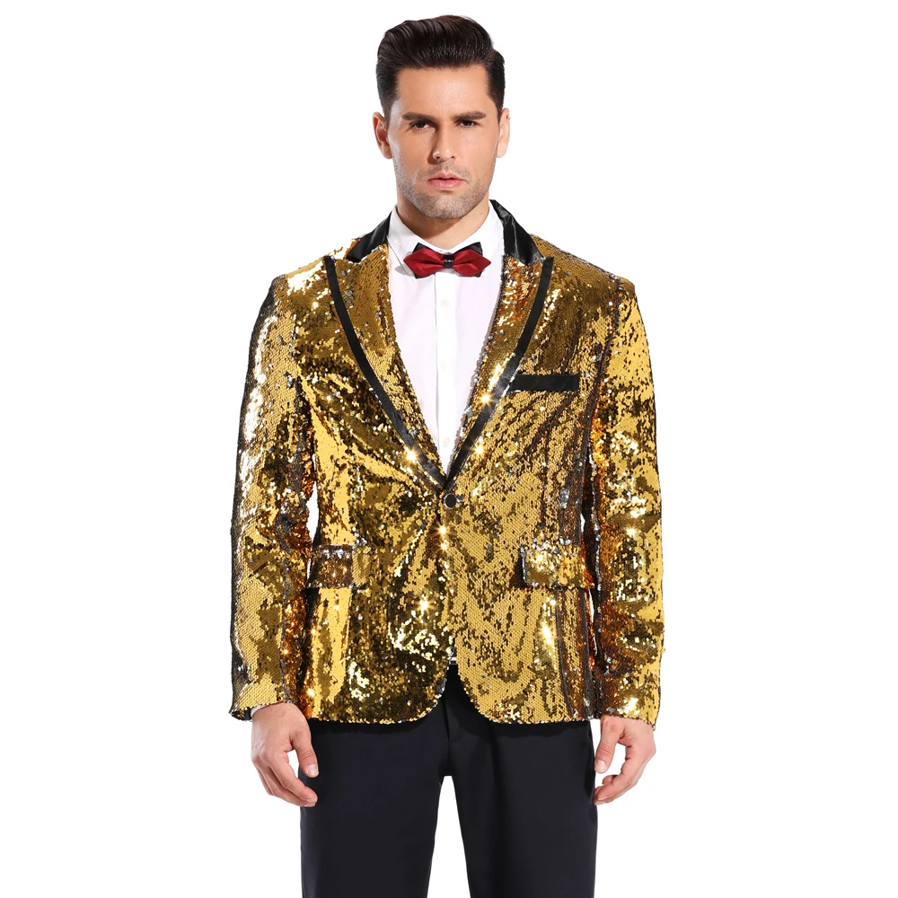gold sequin blazer jacket
