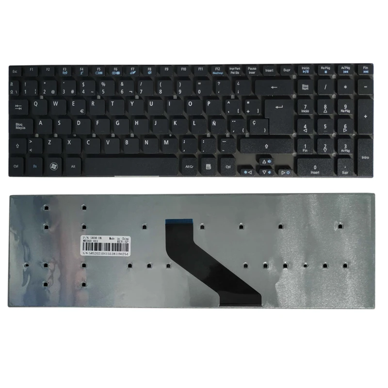 Новая испанская клавиатура для ноутбука Acer Aspire E5-521 E5-521G E5-511 E5-511G E5-571 E5-571G e5-571g-59vx