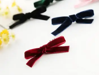 

500pcs Girls Hair Clip Bowknot Hair Accessories Velvet Barrette