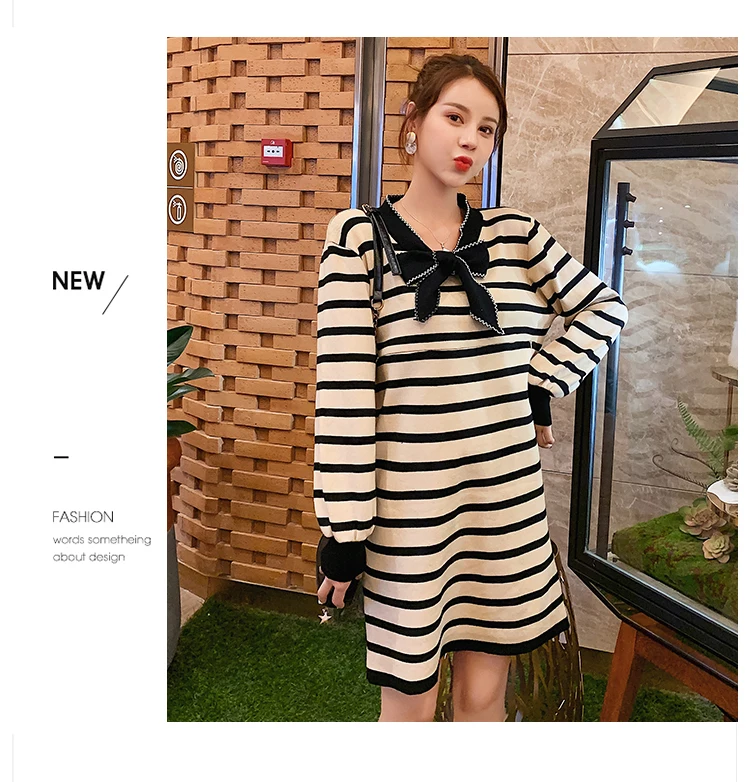 510# осень зима Корейская мода для беременных кормящих свитер рубашки Милая одежда для кормления для беременных женщин платье для беременных