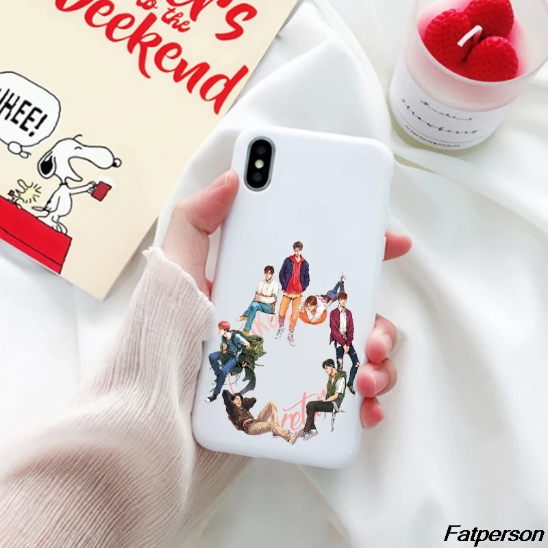 

Korean men's combination NCT DREAM BOOM For iPhone XR X XS MAX white Soft Silicone Cover Case 6 6s 7 8 8plus Coque cases