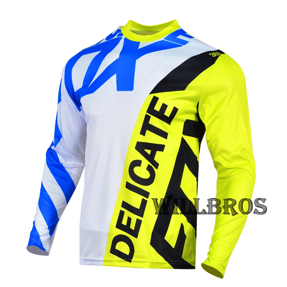 Moto Cross Racing 360 Crema Jersey Mtb Bmx Mx Dirt Bike Offroad Manica Lunga Moto Moto T Shirt