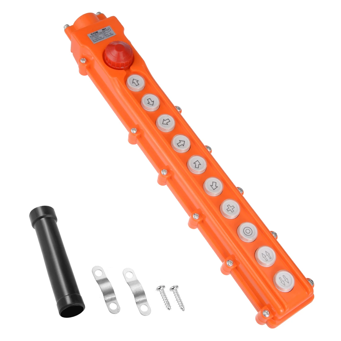

uxcell Rainproof Hoist Crane Pendant Control Station Push Button Switch 11 Ways Orange
