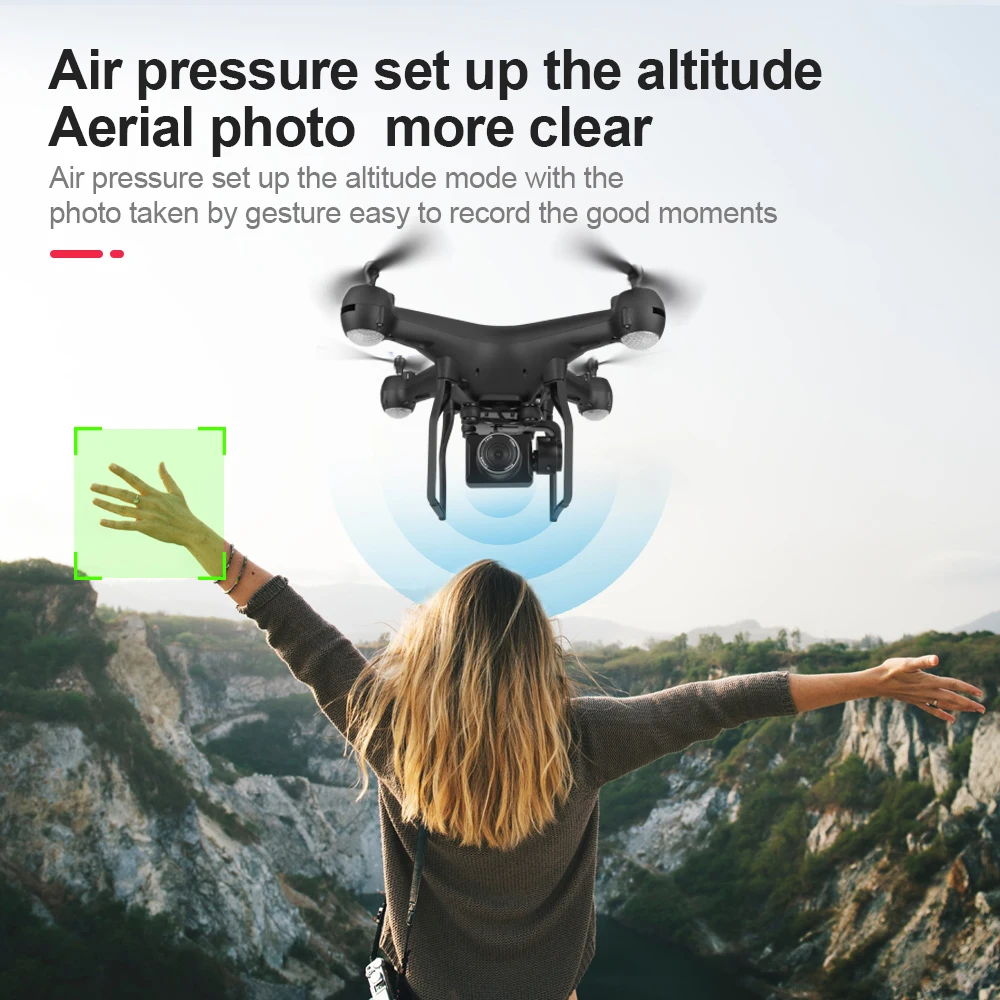 F68 Квадрокоптер Карманный 4K Дрон камера WIFI FPV широкий угол высокий режим