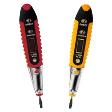Цифровой тестовый карандаш многофункциональный AC DC 12-250V Электрический тестер ЖК-дисплей детектор напряжения тестовая ручка
