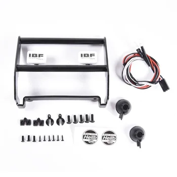 

Front Metal Bumper with LED Light Anti Collision Bumper for Remote Control Crawler for Ford TRX4 Bronco,Black