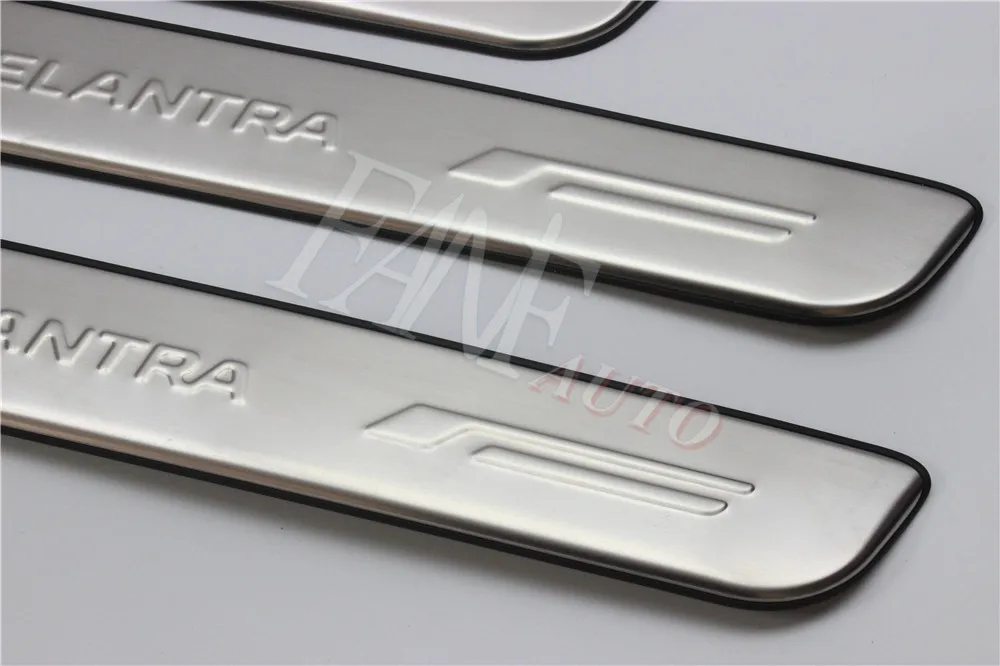 Нержавеющая сталь Led порога Накладка защита порогов защитная накладка для hyundai Elantra