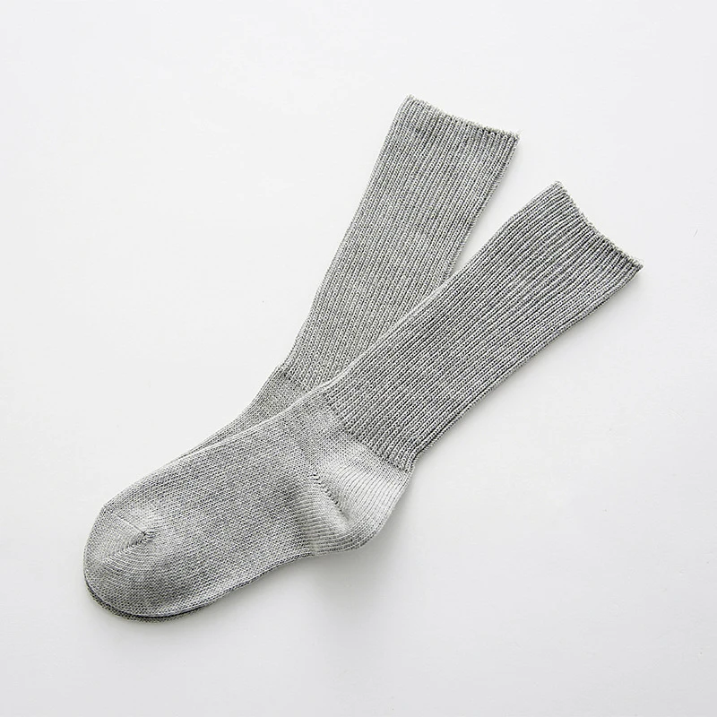 1 пара одноцветных длинных носков с принтом для девочек, Женские Двухцветные хлопковые носки, женские вязаные теплые носки для осени и зимы - Цвет: style 5