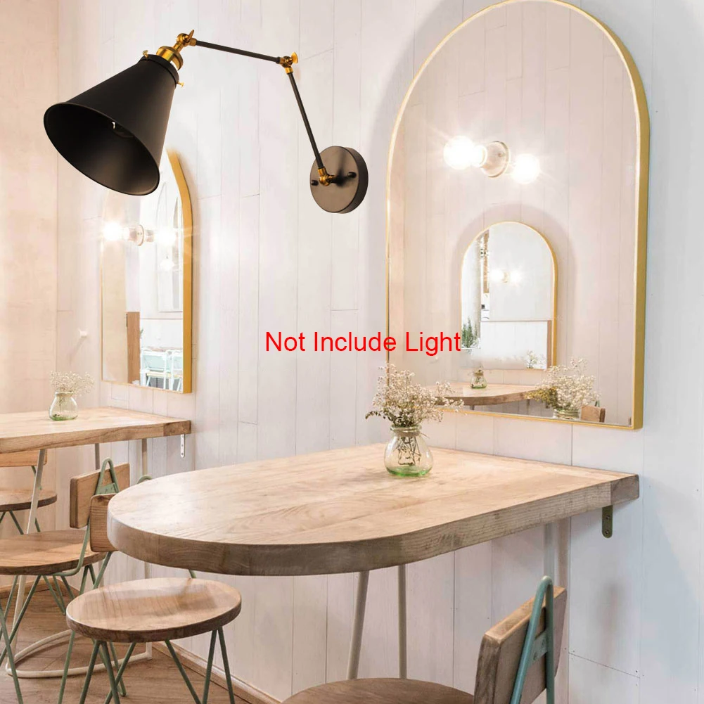 

E27 Long Swing Arm Bedroom Loft Restaurant Hallway Adjustable Foyer Iron Art Kitchen Vintage Industrial American Wall Light