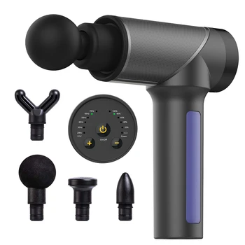 

1 Set Muscle Massage Muscle Relaxation Massager Vibration Fitness Equipment for Adults US Plug (Black)