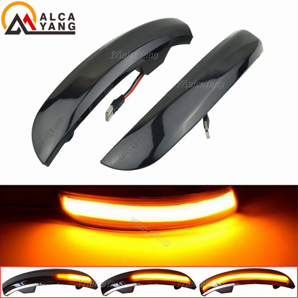 Fuguang Sequential LED Side Mirror Lights Turn Signal Smoked Lens Compatible with Ford Kuga Escape Ecosport 2013-2018,C-Max 2013-2017,Focus 2012-2018 SE ST RS,Amber 