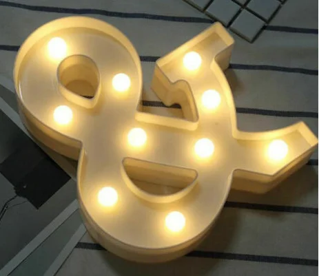 Светодиодный ночник с 3D подсветкой, алфавит, вечерние, свадебные, декоративные модели - Мощность в ваттах: 80 Вт