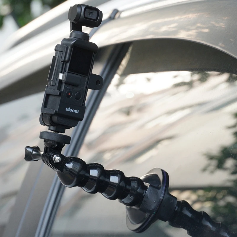 FFYY-Ulanzi Op-7 чехол Vlog для Osmo Pocket Extemd Mount Adapter с 1/4 винтом Холодный башмак для микрофона светодиодный светильник