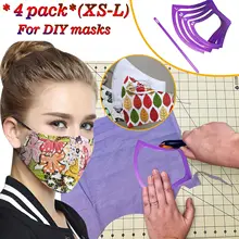 4 adet maskesi dikiş şablonu maskesi desen plastik maske kalıp elastik araçları Diy maskesi Xs-l