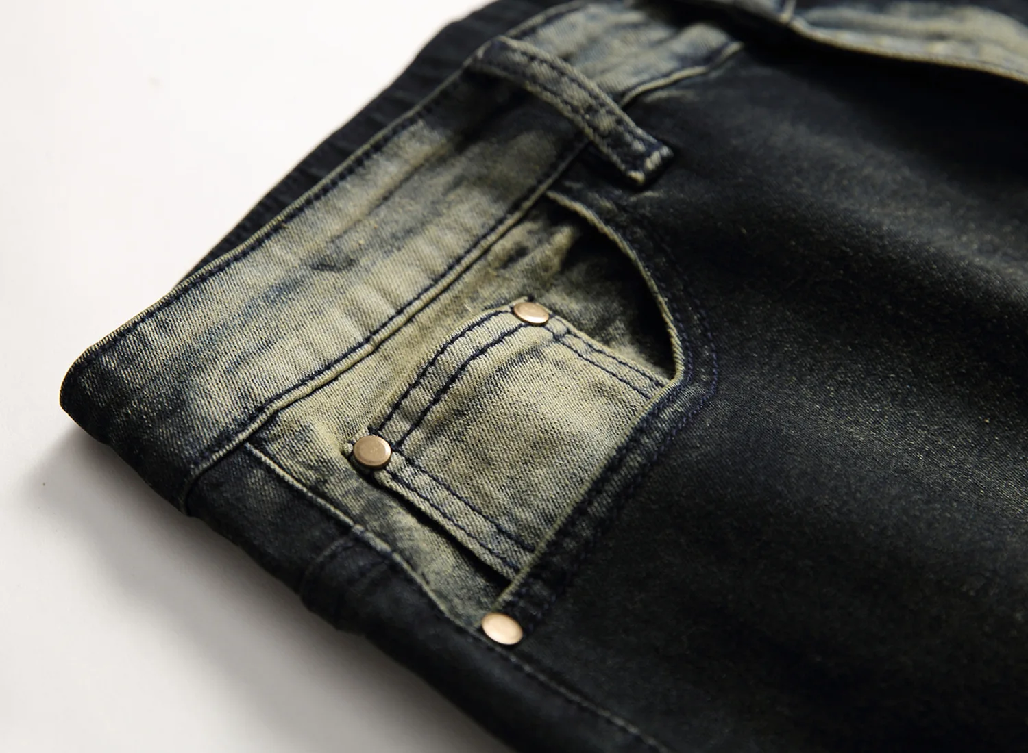 Осенние мужские модные рваные джинсы стрейч тонкие мужские брюки повседневные длинные Изношенные джинсовые со средней талией брюки для M