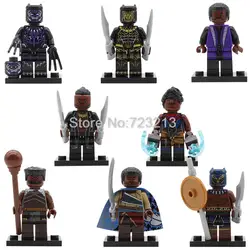 Черная пантера Marvel Super Hero M'baku Shuri Erik Killmonger W'kabi фильм строительные блоки наборы игрушки для детей X0191