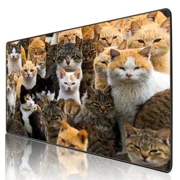 

XGZ We Are Traffic Cats Please Love Us Mouse Pad Table Keyboard Mat Coaster Rubber Anti-skid Large Size Mousepad Customizable
