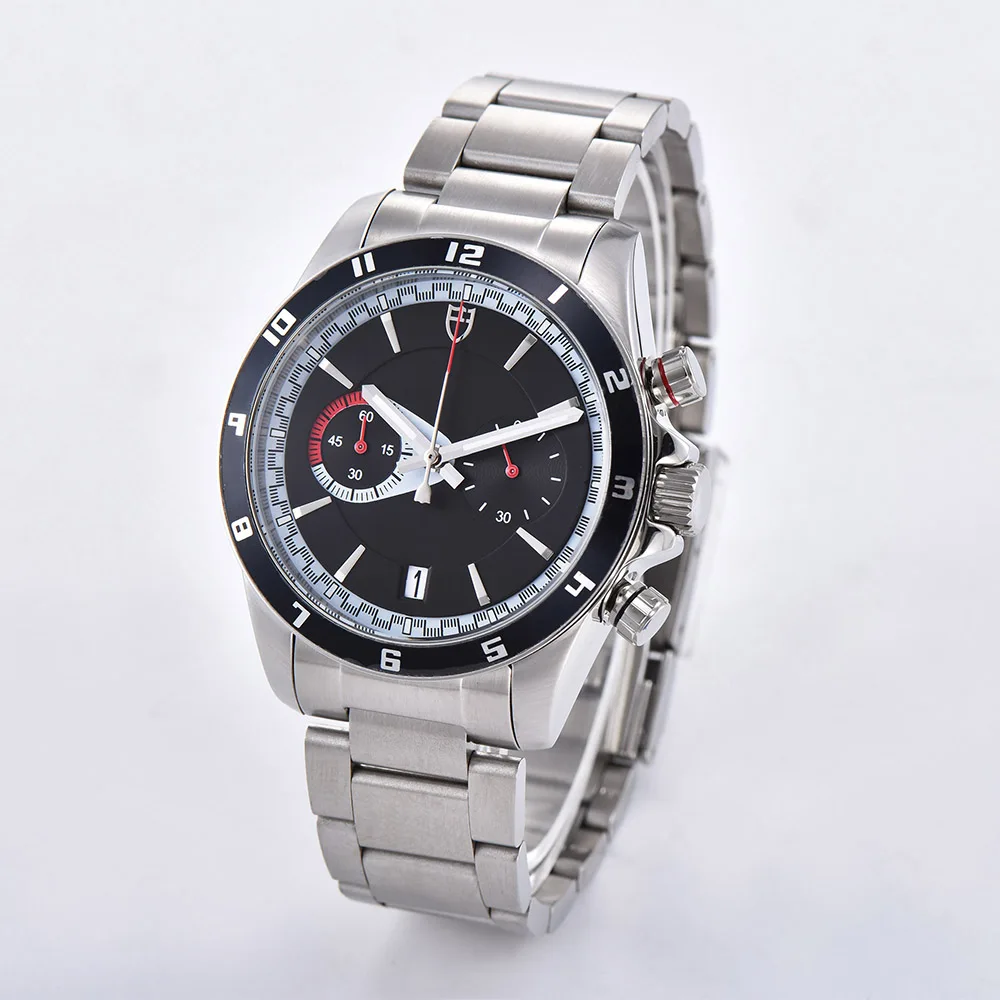 

Multi-function watch 2019 chronograph VK64 men's fashion new quartz 41 mm luminous hand stainless steel case bracelet 314