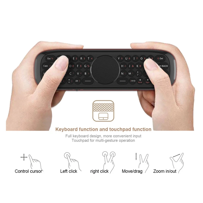 Беспроводная клавиатура W2 Flying Air Mouse 2 4G голосовая ТВ приставка поддержка ПК/VS/W1/I8/и