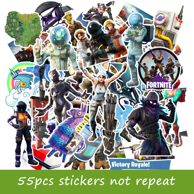 

Game theme sticker 55pcs laptop PVC waterproof vinyl sticker for MacBook 13 15 skins /hp/lenovo/acer/asus laptop decoration