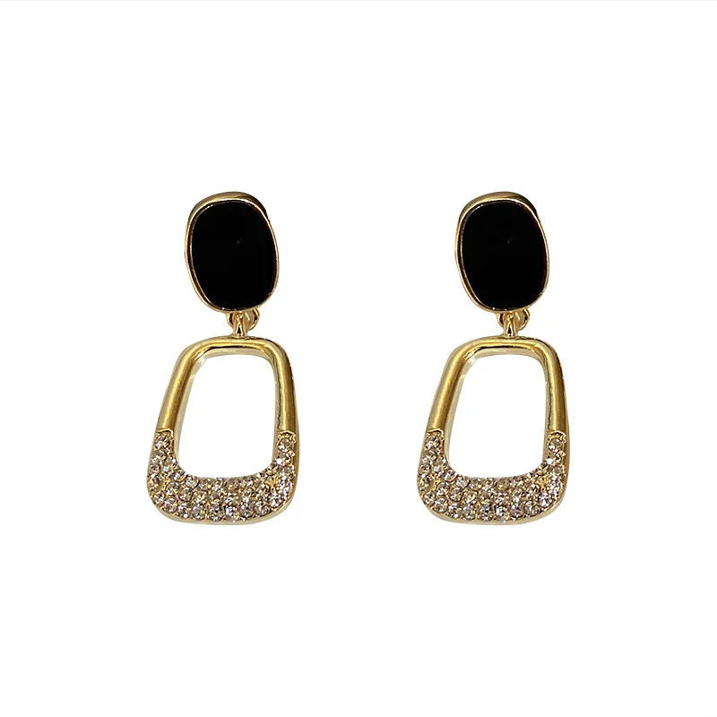 2021 Resplendent Square Earrings Advanced Fashion Euro American Pure Simple Earrings Queen's Temperament Earrings - Image 5