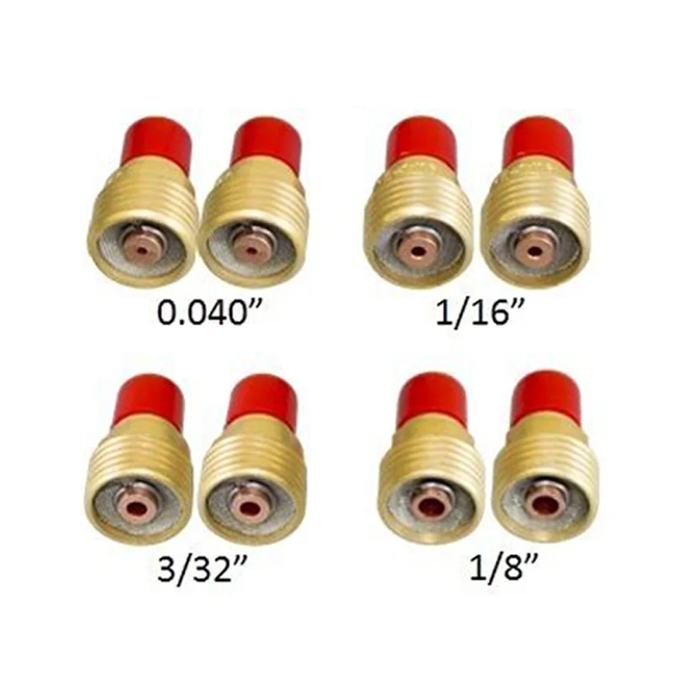 

58pcs/Set TIG Welding Torch Kit 040-1/8 Inch Gas Lens Setup 9/20/25 TAK47 Alumina Ceramic Cups 53N Series Spacers 598882
