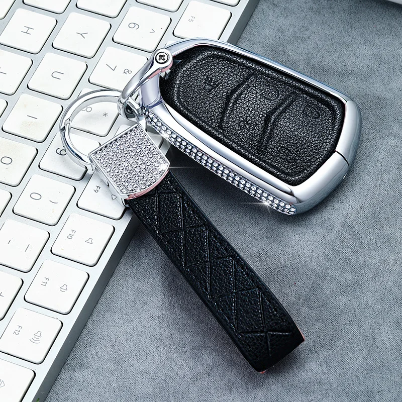 5button black 01 Роскошный алмаз Автомобильный Дистанционный ключ чехол для ключей для Cadillac ESV Cadillac Escalade CTS XTS SRX от АТС CT5 XT5 XT6 смарт-ключ - Название цвета: 5button black 01