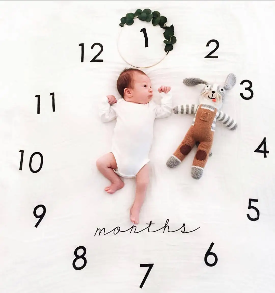 duvet Newborn Baby Milestone Blankets Monthly Photography Blanket Infant Baby Milestone Blanket Photo Photography down comforter