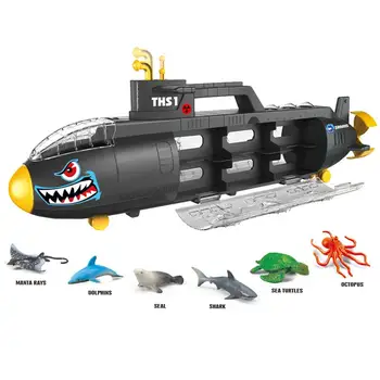 

Children Mini Submarines Marine Animal Toys Simulation Model Family Shark Storage Box Portable Submarine For Kids Gifts