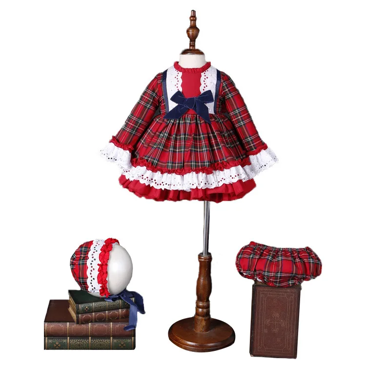 Платье для маленьких девочек из 3 предметов винтажное платье в испанском стиле