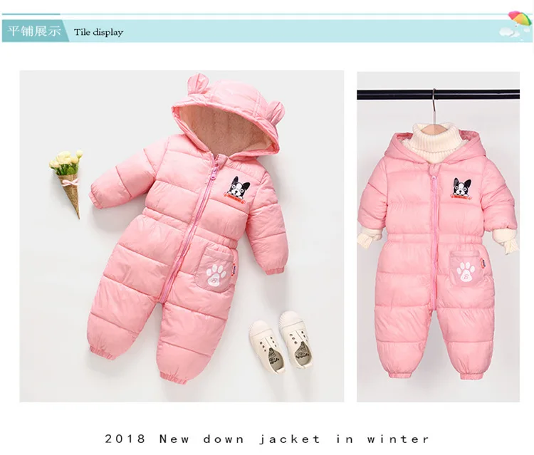 Baby Boy Girl Clothes Winter New born Hooded Rompers Cotton Outfit Newborn Jumpsuit Overalls For Children Costume Toddler Romper