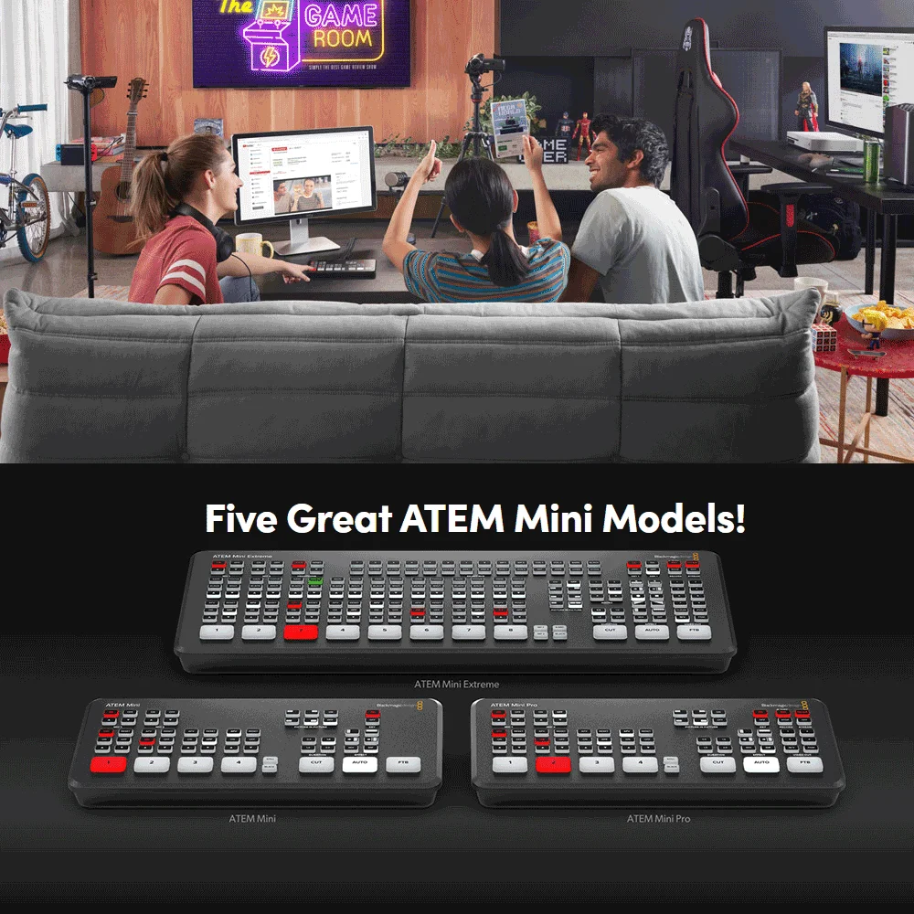 Original Blackmagic Design ATEM Mini Extreme ATEM Mini Pro ISO ATEM Mini  Live Stream Switcher Multi-view and Recording New
