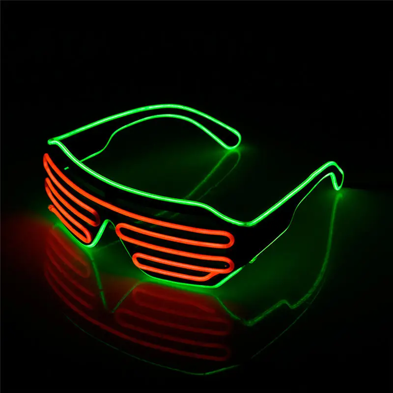 Светящиеся светодиодные очки Хэллоуин украшения светящийся неоновый вечерние мигающий свет в Светящиеся в темноте солнцезащитные очки вечерние принадлежности