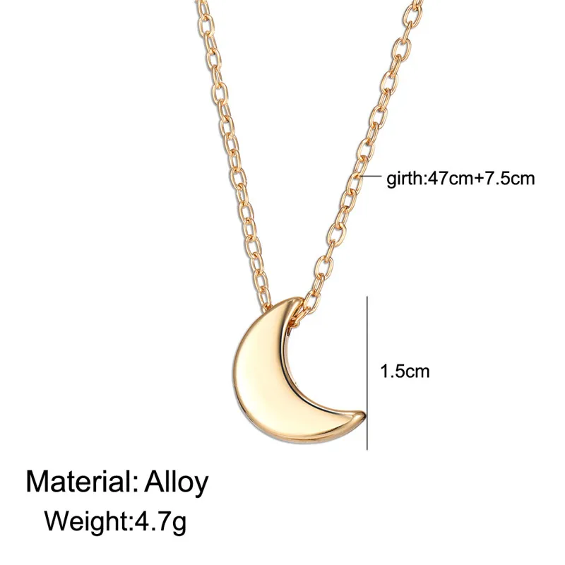 Fashion Bohemian Leaf Moon Circle Pendant Necklace Charm Statement Choker Women Jewelry