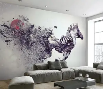 

[Self-Adhesive] 3D Zebra WG928 Wall Paper mural Wall Print Decal Wall Murals Belly