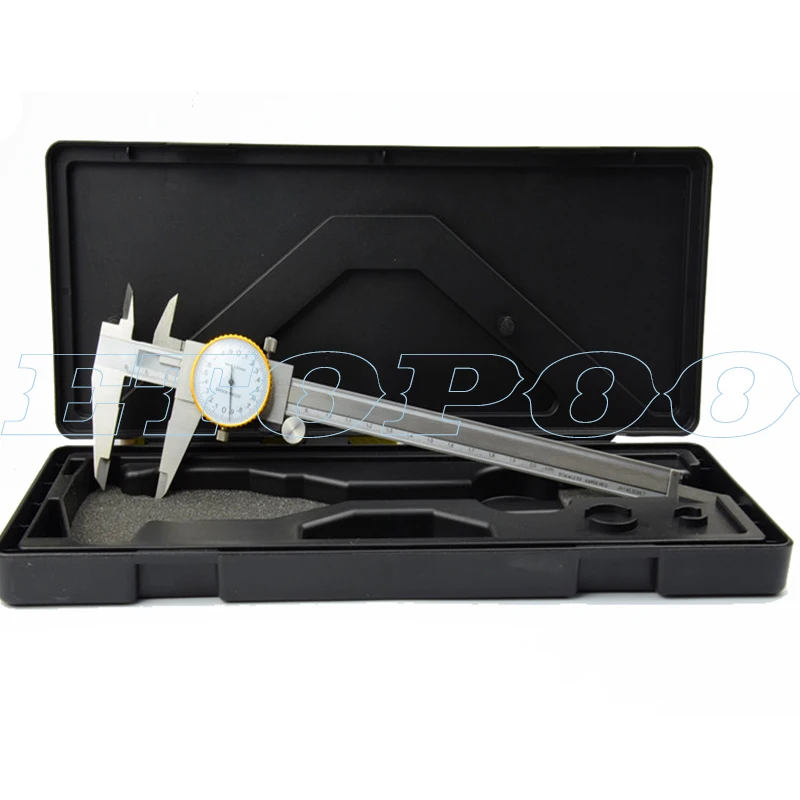 고정밀 스테인리스 스틸 버니어 테이블 켈리퍼, 다이얼 버니어 켈리퍼 게이지, 0-300mm, 0.01mm, 12 인치, 0.001 인치