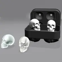 Wowshine 3D прессформа льда «Череп» Форма формователь кубиков льда шоколадная форма для выпечки для использования в домашних условиях 1 шт.+ 1 силиконовая воронка