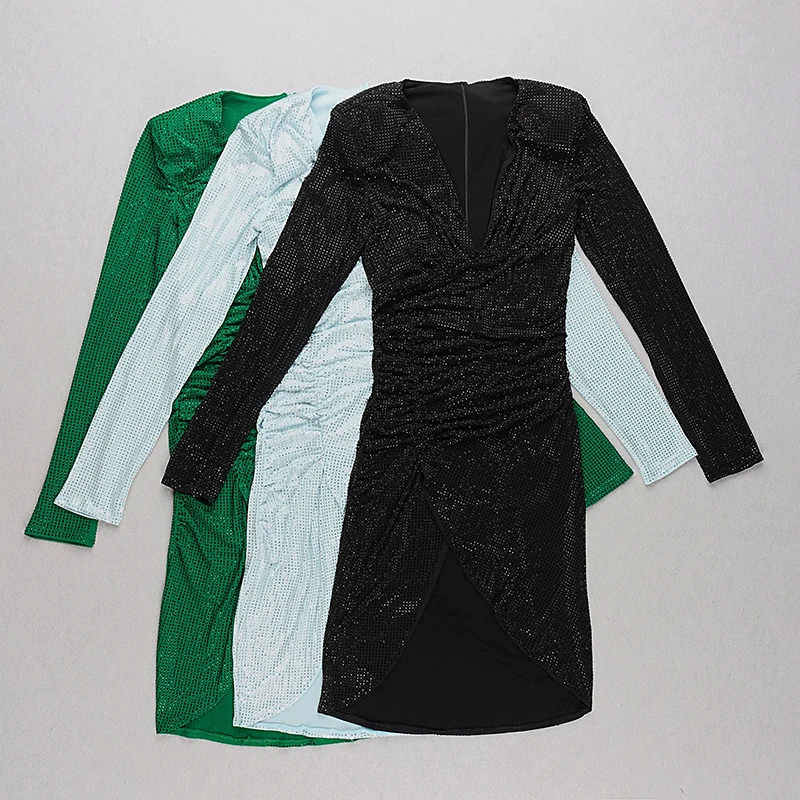 CYM High Quality V Neck Bodycon Dress Elegant