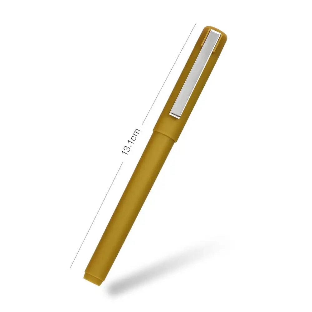 JIANWU, 1 шт., ретро цвет, Простая прямая жидкая гелевая ручка для студентов, 0,5 мм, гелевая ручка, черный цвет, для офиса, школы, для письма, стационарная - Цвет: yellow
