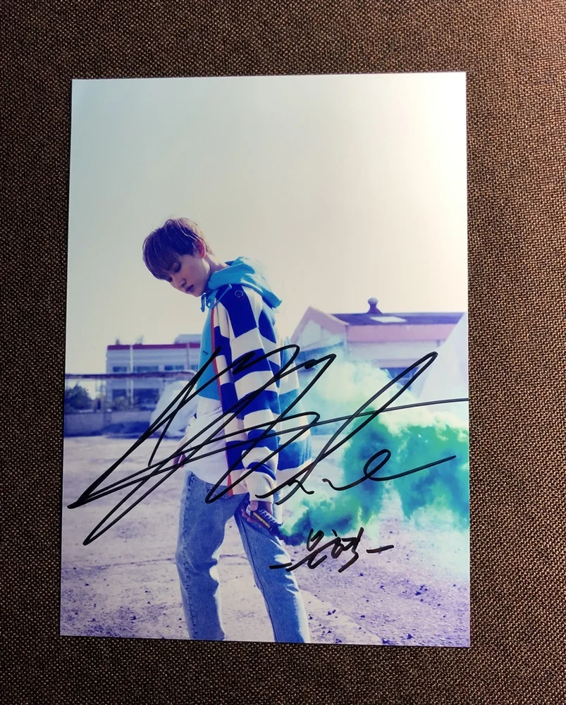 Подписанный SJ SuperJunior Super Junior Eun Hyuk фото с автографом время скольжения 5*7 11P