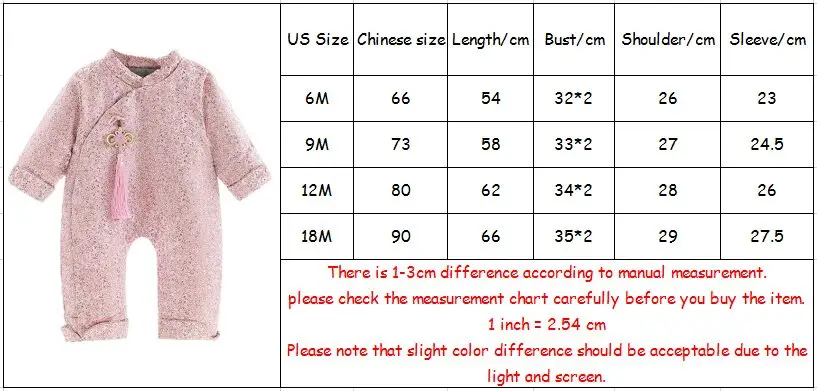 Детские комбинезоны в китайском стиле; плотный теплый комбинезон для новорожденных девочек; детская верхняя одежда для малышей; зимняя одежда; От 0 до 2 лет