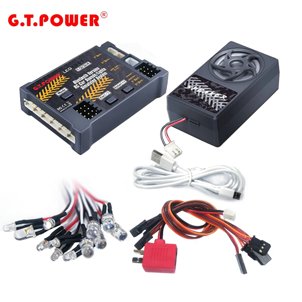 PROD 1005003449016091 Bluetooth Version Rc Car Sounds/Lights Simulated
System 58 Kinds APP Control Suit For Axial SCX 10 TRX4