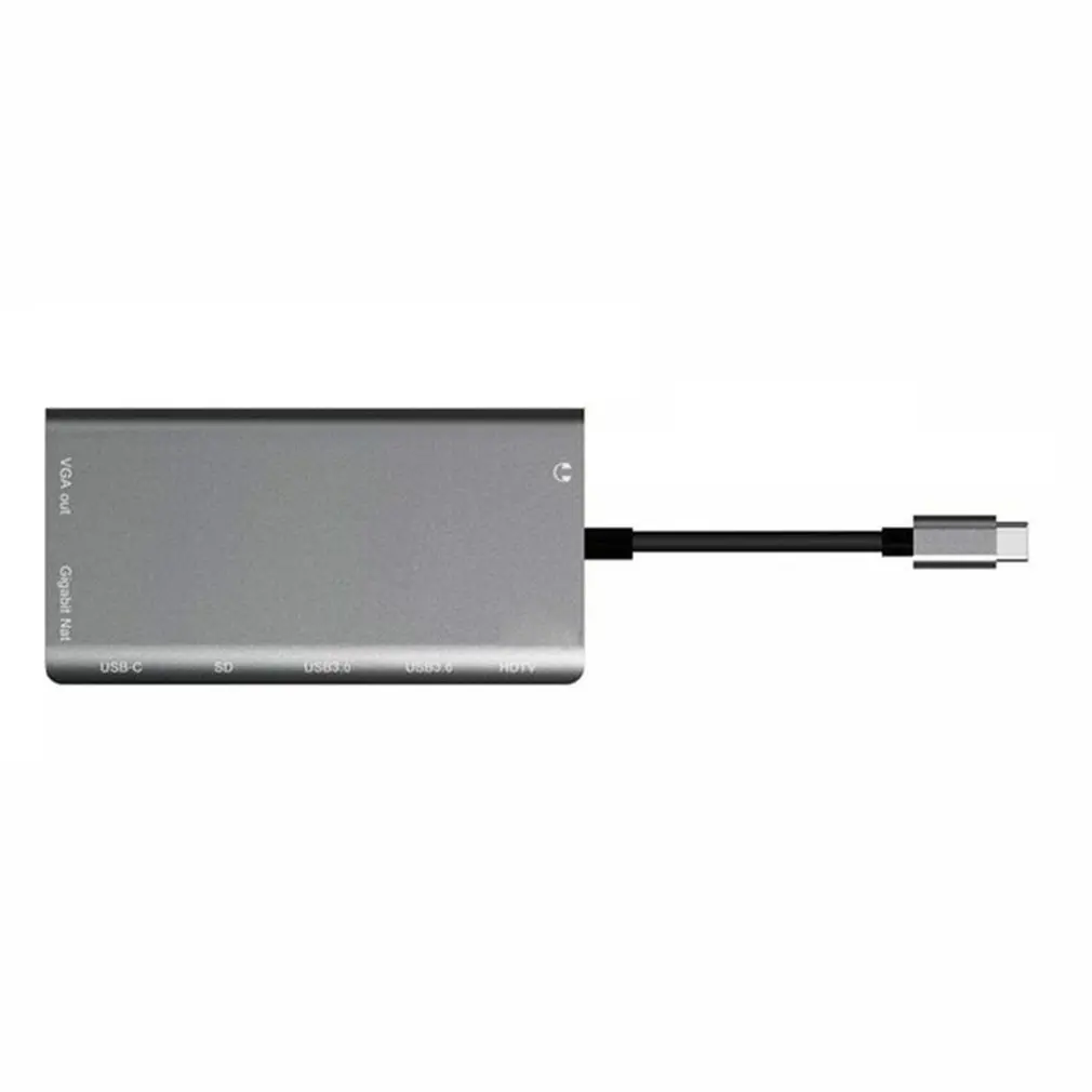 Usbc к Rj45 Lan 4K Hdmi Vga 2Usb 3,0 Sd слот для карт 8 в 1 type C адаптер концентратор для Macbook для samsung для huawei