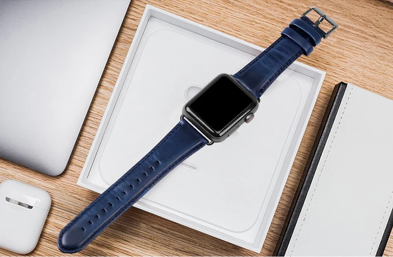 Ремешок из натуральной кожи для Apple watch band 42 мм 38 мм correa 44 мм 40 мм ремешок для часов наручный браслет серии 4 3 2 1 Аксессуары для iwatch